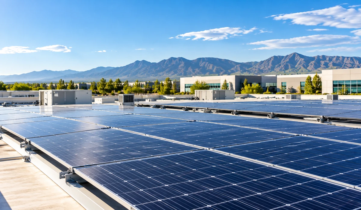 Illustrative commercial solar array